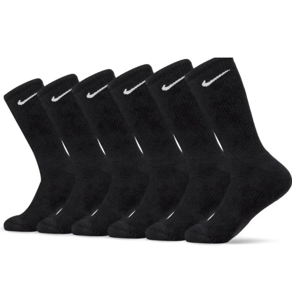 Nike Unisex Adult Everyday Cushioned Training Crew Socks (6 Pairs), Small